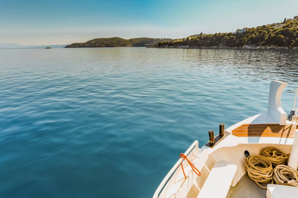 landscape photography with boat